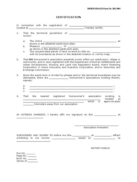 dhsud downloadable forms|Authorization: DHSUD HOACD Form No. 2021.